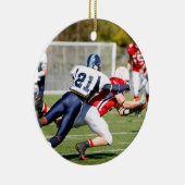 Amerikanischer Fußball-Weihnachtsverzierungen Keramikornament (Rechts)