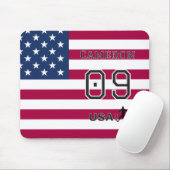 Amerikanischer Fußballathlet Personalisierte Stern Mousepad (Mit Mouse)
