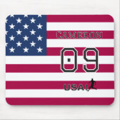 Amerikanischer Fußballathlet Personalisierte Stern Mousepad (Vorne)