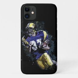 Amerikanischer Fußballspieler im Cartoon-Stil Case