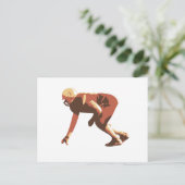 amerikanischer Fußballspieler Postkarte (Stehend Vorderseite)