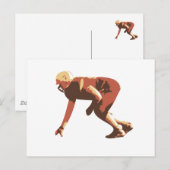 amerikanischer Fußballspieler Postkarte (Vorne/Hinten)