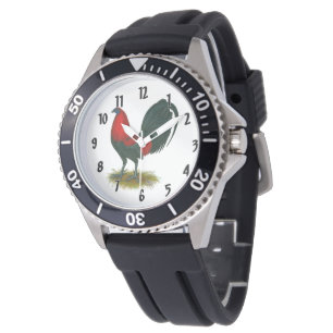 Amerikanischer Gamecock: Braunrot Armbanduhr