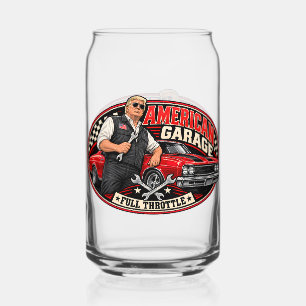 Amerikanischer Garage Full Throttle Zwei-Seiten-Do Dosenglas