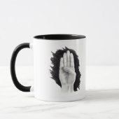 AMERIKANISCHER GEBÄRDENSPRACHE-BUCHSTABE "B " TASSE (Links)