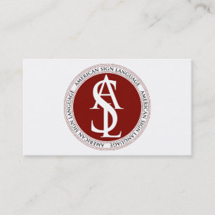 Amerikanischer Gebärdensprache-Lehrer Visitenkarte