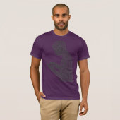 Amerikanischer Gebets-T - Shirt (Aubergine) (Vorne ganz)