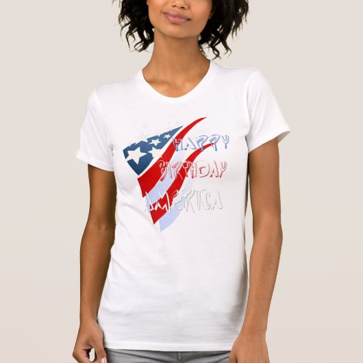 Amerikanischer Geburtstags-T - Shirt (Vorderseite)