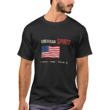 Amerikanischer Geist, fett, frei, stolz, USA-Flagg