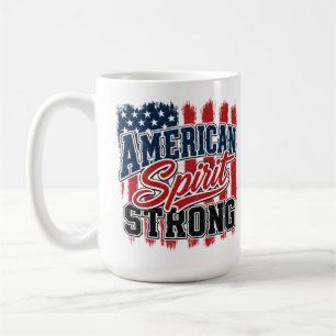 Amerikanischer Geist stark 4. Juli Patriotisch Kaffeetasse