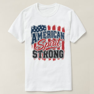 Amerikanischer Geist stark 4. Juli Patriotisch T-Shirt