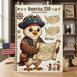 Amerikanischer Geschichtsforscher Patriotischer Ad Notizblock