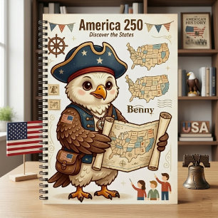 Amerikanischer Geschichtsforscher Patriotischer Ad Notizblock