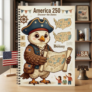 Amerikanischer Geschichtsforscher Patriotischer Ad Notizblock
