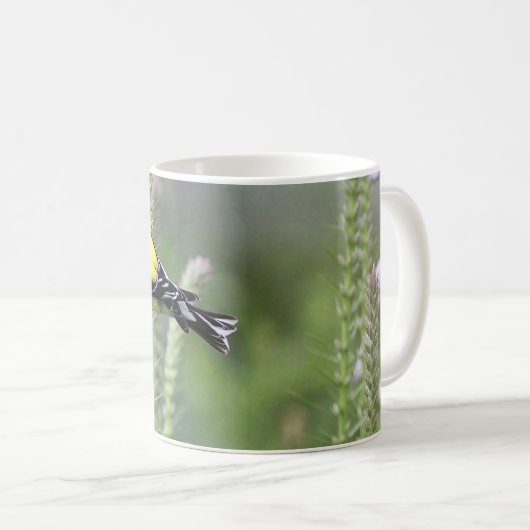 Amerikanischer Goldfinch Kaffeetasse (VorderseiteRechts)