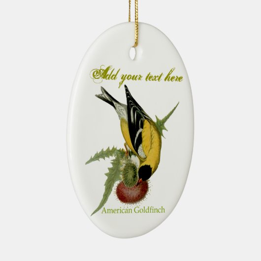 Amerikanischer Goldfinch Keramikornament (Rechts)