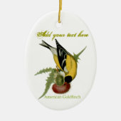 Amerikanischer Goldfinch Keramikornament (Vorne)