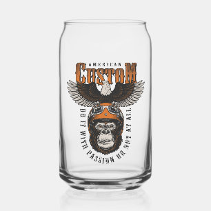 Amerikanischer Gorilla-Motorrad-Vintage-Biker-Adle Dosenglas