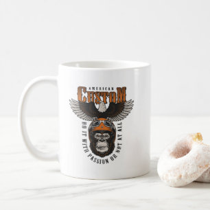 Amerikanischer Gorilla-Motorrad-Vintage-Biker-Adle Kaffeetasse