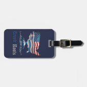 Amerikanischer Grieche wurzelt Gepäckanhänger (Vorderseite horizontal)