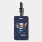 Amerikanischer Grieche wurzelt Gepäckanhänger (Vorderseite vertikal)