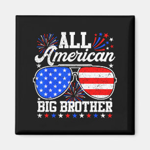 Amerikanischer großer Bruder 4. Juli Familie passe Magnet