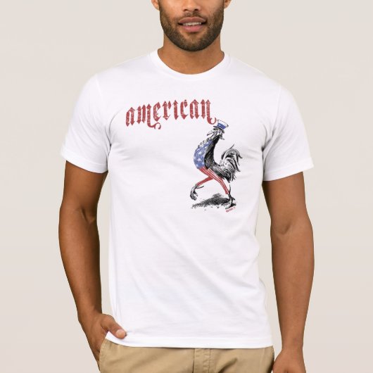 Amerikanischer Hahn T-Shirt (Vorderseite)