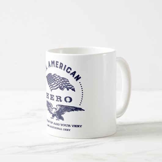 Amerikanischer Held Kaffeetasse (VorderseiteRechts)