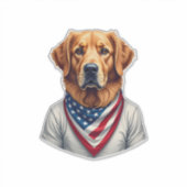 Amerikanischer Hund Golden Retriever Vintage T-Shi Aufkleber (Vorderseite)