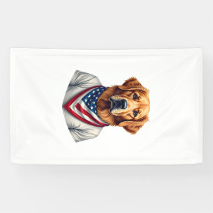 Amerikanischer Hund Golden Retriever Vintage T-Shi Banner