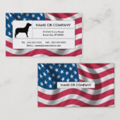 amerikanischer Hund Visitenkarte (Vorne/Hinten)