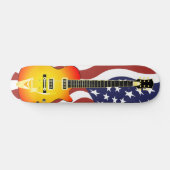 Amerikanischer Ikonen-E-Gitarren-Sonnenaufgang Skateboard (Horizontal)