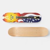 Amerikanischer Ikonen-E-Gitarren-Sonnenaufgang Skateboard (Horizontal)