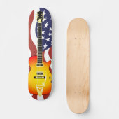 Amerikanischer Ikonen-E-Gitarren-Sonnenaufgang Skateboard (Vorderseite)