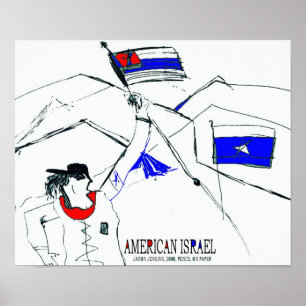 AMERIKANISCHER ISRAEL POSTER
