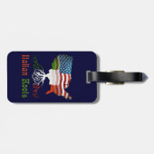 Amerikanischer Italiener wurzelt Gepäckanhänger (Rückseite horizontal)