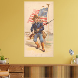 Amerikanischer Junge Leinwanddruck