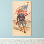 Amerikanischer Junge Leinwanddruck (Insitu (Holzboden))