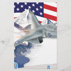 Amerikanischer Kampfflugzeug Briefpapier