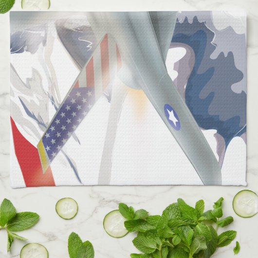 Amerikanischer Kampfflugzeug Geschirrtuch (Gefaltet)