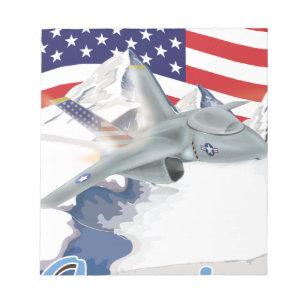 Amerikanischer Kampfflugzeug Notizblock