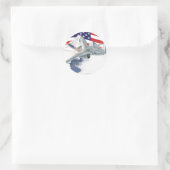 Amerikanischer Kampfflugzeug Runder Aufkleber (Tasche)