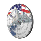 Amerikanischer Kampfjet Dartscheibe (Vorderseite rechts)