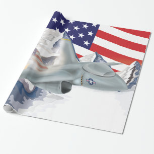 Amerikanischer Kampfjet Geschenkpapier
