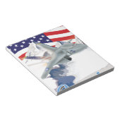 Amerikanischer Kampfjet Notizblock (angewinkelt)