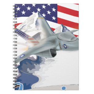 Amerikanischer Kampfjet Notizblock