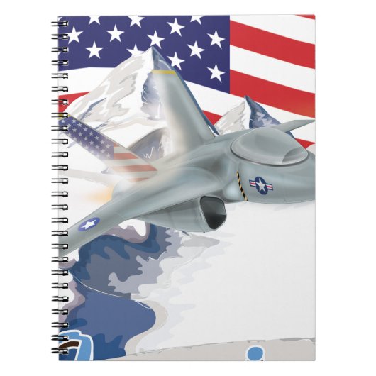 Amerikanischer Kampfjet Notizblock (Vorderseite)