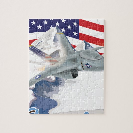 Amerikanischer Kampfjet Puzzle (Vertikal)