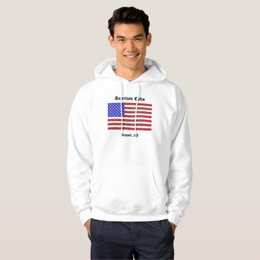 Amerikanischer Kelteknoten-Flagge Hoodie (Vorne ganz)