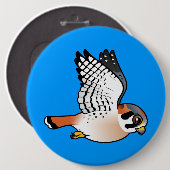 Amerikanischer Kestrel im Flug Button (Vorne & Hinten)